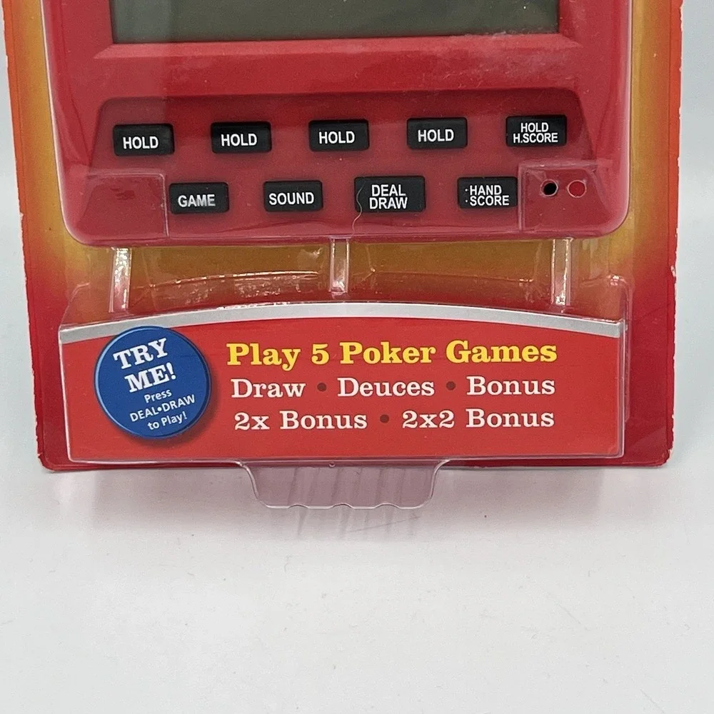 RecZone Electronic Handheld 5 in 1 Poker Game CP2076 Brand New Sealed -Works!